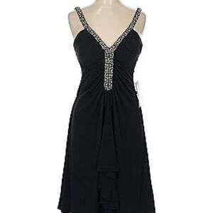 💙JS Boutique Elegant Navy Blue Embellished Dress